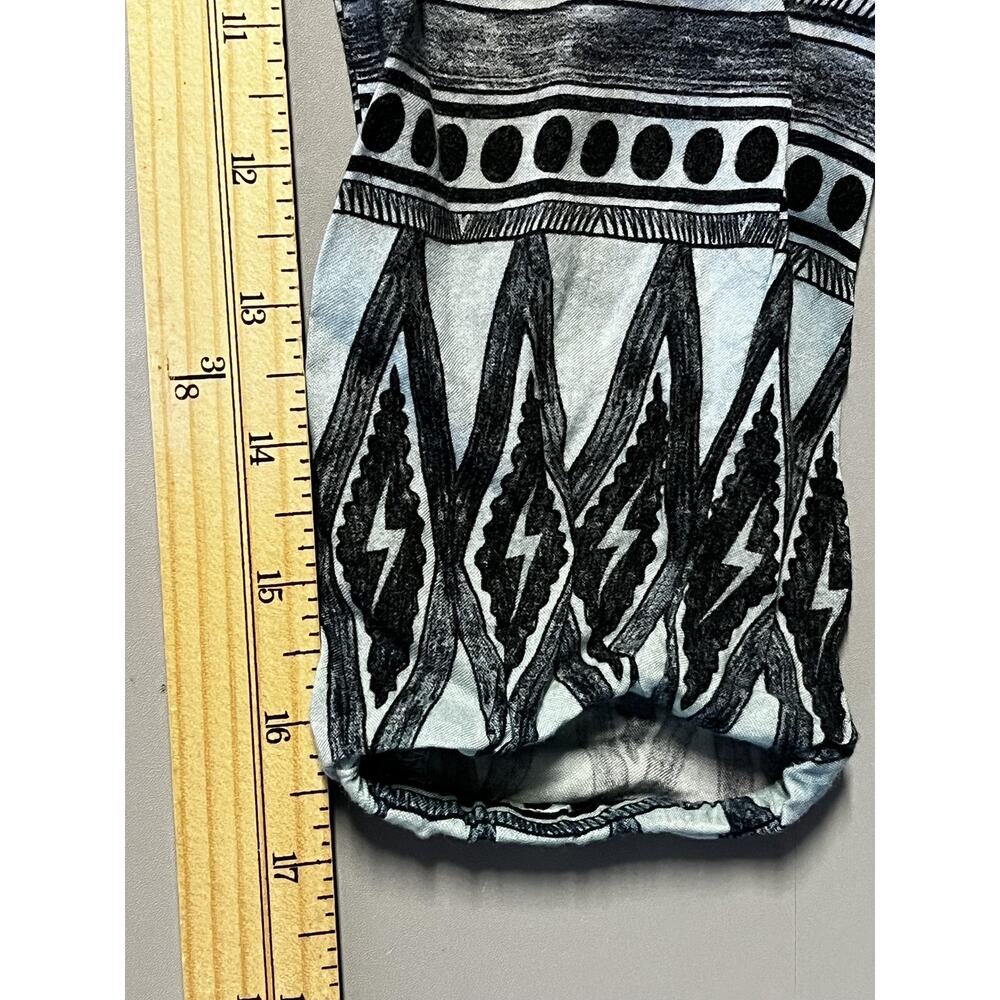 Munster Pants Youth 6 Black‎ White Purple Aztec Tribal Print Joggers Elastic - Picture 11 of 11